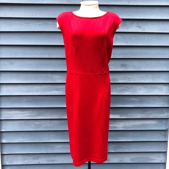 St. John Dresses & Skirts - New St. John Collection Red Santana Knit Dress
